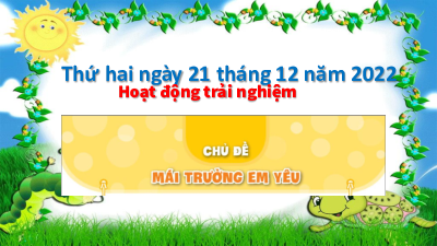 Chủ đề: Mái trường em yêu - Tuần 12 | Bài giảng PowerPoint Hoạt động trải nghiệm 3 | Kết nối tri thức