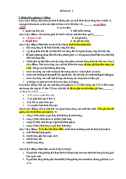 Đề thi kinh tế vi mô