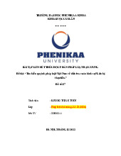 Tìm hiểu quy định pháp luật Việt Nam về điều tra vụ án hình sự? Liên hệ thực tiễn | Bài tập lớn kết thúc học phần Pháp luật đại cương | Trường Đại học Phenikaa
