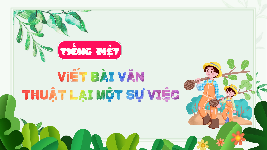 Giáo án điện tử  Tiếng Việt 4 KNTT -  Kết Nối Tri Thức:  Viết bài văn thuật lại một sự việc.