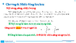 Chương 6: Nhiệt động lực học môn Vật lý đại cương  | Học viện Báo chí và Tuyên truyền