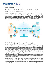 Đạo đức kinh doanh: Chìa khóa cho sự thành công bền vững | Môn Đạo đức kinh doanh - Trường Đại học Kinh tế, Đại học Huế