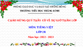 Giáo án điện tử  Tiếng Việt 2 -  Kết Nối Tri Thức:  Tiếng Việt 2.