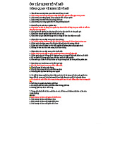 ÔN TẬP KINH TẾ VĨ MÔ - TỔNG QUAN VÀ CÂN BẰNG (KT 101)