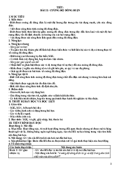 Bài 22: Cường độ dòng điện | Giáo án Vật Lí 11 Kết nối tri thức