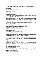 Tổng hợp công thức Sinh học lớp 12 và bài tập áp dụng