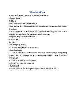 Kể chuyện Cho nhau đồ chơi | Tiếng việt 1 Chân trời sáng tạo