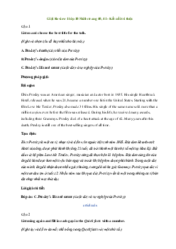 Tiếng Anh 10 Review 1: Skills - Kết Nối Trí Thức