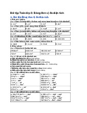 Bài tập Toán lớp 5: Bảng đơn vị đo diện tích