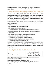 Bài tập ôn hè Toán, Tiếng Việt lớp 2 lên lớp 3 mới nhất