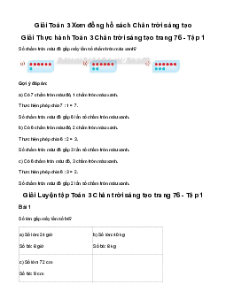 Giải Toán 3: So sánh số lớn gấp mấy lần số bé | Chân trời sáng tạo