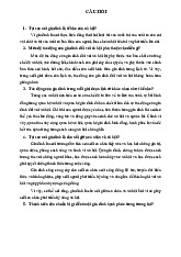 Câu hỏi về gia đình và xã hội môn Chủ nghĩa xã hội khoa học | Trường Đại học Tôn Đức Thắng