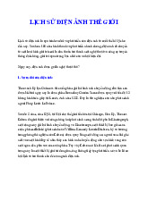 Lịch Sử Điện Ảnh Thế Giới: Từ Khởi Đầu Đến Hiện Đại