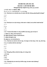 Đề thi giữa học kỳ 1 môn Khoa học tự nhiên lớp 9 năm học 2024 - 2025 | Bộ sách Kết nối tri thức