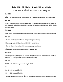 Giải Toán 8 Bài 13: Hình chữ nhật | Kết nối tri thức