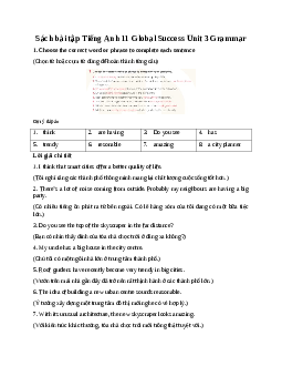 Giải Unit 3 Grammar | Sách bài tập Tiếng Anh 11 Global Success