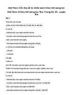 Giải Toán lớp 4 Bài 38: Ôn tập số tự nhiên | Chân trơi sáng tạo