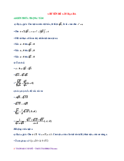 Chuyên đề căn bậc ba