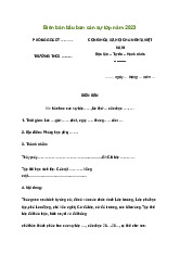 Top 6 Biên bản bầu ban cán sự lớp năm 2023 - 2024