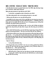 Đề cương Phát triển tâm lý học sinh THCS môn Tâm lý học trung học | Đại học Đồng Tháp