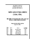 Bài tập về quản trị chuổi cung ứng - Tài liệu tham khảo | Đại học Hoa Sen