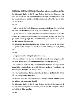 Giải bài tập SGK Địa lý 10 bài 13 ( có đáp án)