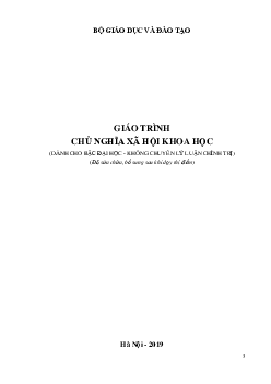 Giáo trình Chủ nghĩa xã hội khoa học | Đại học Bách Khoa Hà Nội