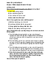 Đề thi và câu hỏi ôn tập môn Kinh tế vi mô | Trường Đại học Kinh Tế Quốc Dân