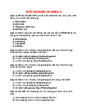 Trắc nghiệm Chương 2 | Các phương pháp xử lý nước và nước thải | Trường Đại học Khoa học Tự nhiên, Đại học Quốc gia Hà Nội