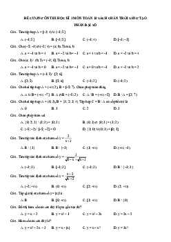 Đề cương ôn tập học kì 1 môn Toán 10 sách Chân trời sáng tạo