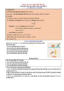 Chuyên đề KHTN 8 Kết nối tri thức bài 15 Áp suất trên một bề mặt