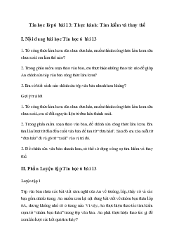 Giải Tin học 6 Bài 13: Thực hành: Tìm kiếm và thay thế | Kết nối tri thức