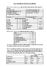 Bài tập phân tích báo cáo tài chính | Đại học Kinh tế Thành phố Hồ Chí Minh