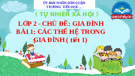 Giáo án điện tử Tự nhiên và xã hội 2 Bài 1 Chân trời sáng tạo : Các thế hệ trong gia đình.