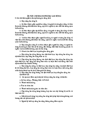 Trắc nghiệm Luật lao động chương 2 | Trường đại học Lao động - Xã hội