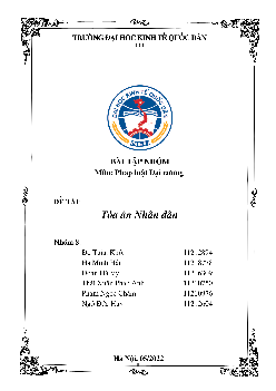 Báo cáo bài tập nhóm môn Pháp luật đại cương