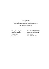 Bài tập lớn " Văn hóa tín ngưỡng " môn Đại cương văn hóa - Trường Đại học lao động -  xã hội.