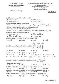 Đề thi thử THPTQG Toán 10 năm 2018 – 2019 lần 1 trường Ngô Sĩ Liên – Bắc Giang