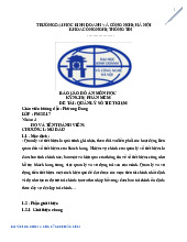 Báo cáo đồ án môn học kỹ nghệ phần mềm đề tài: quản lý sổ tiết kiệm | Trường đại học kinh doanh và công nghệ Hà Nội