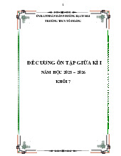 Đề cương giữa kì 1 Toán 7 năm 2025 – 2026 trường THCS Tô Hoàng – Hà Nội