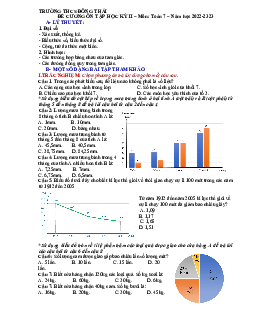 Đề cương học kỳ 2 Toán 7 năm 2022 – 2023 trường THCS Đông Thái – Hà Nội