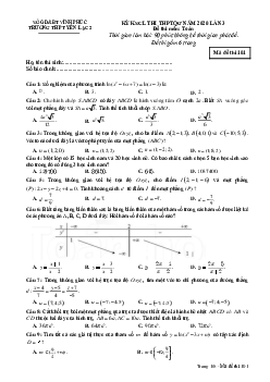 Đề KSCL thi THPTQG 2020 môn Toán lần 3 trường THPT Yên Lạc 2 – Vĩnh Phúc