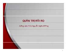 Quản trị rủi ro - Môn quản trị học - Đại Học Kinh Tế - Đại học Đà Nẵng