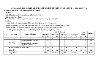 Đề thi giữa học kì 1 môn Vật lí 11 năm 2023 - 2024 sách Kết nối tri thức với cuộc sống