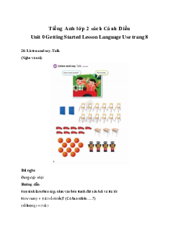 Unit 0 Getting Started Lesson Language Use trang 8 Giải SGK | Tiếng anh 2 Explore our World