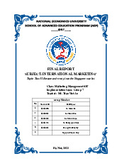 Tam Vi Restaurant's entry into the Singapore market | Môn Marketing quốc tế - Đại học Kinh Tế Quốc Dân