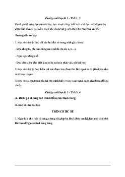 Soạn bài Ôn tập cuối học kì I (trang 142) Tiếng việt 2 Sách Cánh diều