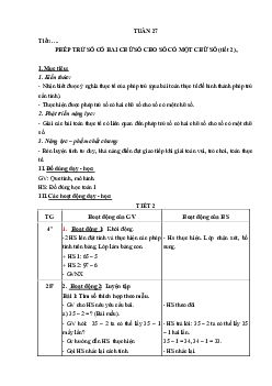 Bài 27 | Giáo án học kì 2 | Toán 1| Kết nối tri thức với cuộc sống