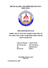 Nghiên cứu các yếu tố ảnh hưởng đến nhu cầu ứng dụng công nghệ vào hệ thống thông tin kế toán tại Việt Nam