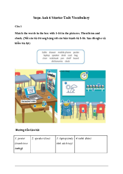 Giải Tiếng Anh 6 Starter Unit: Vocabulary 2 Friends Plus